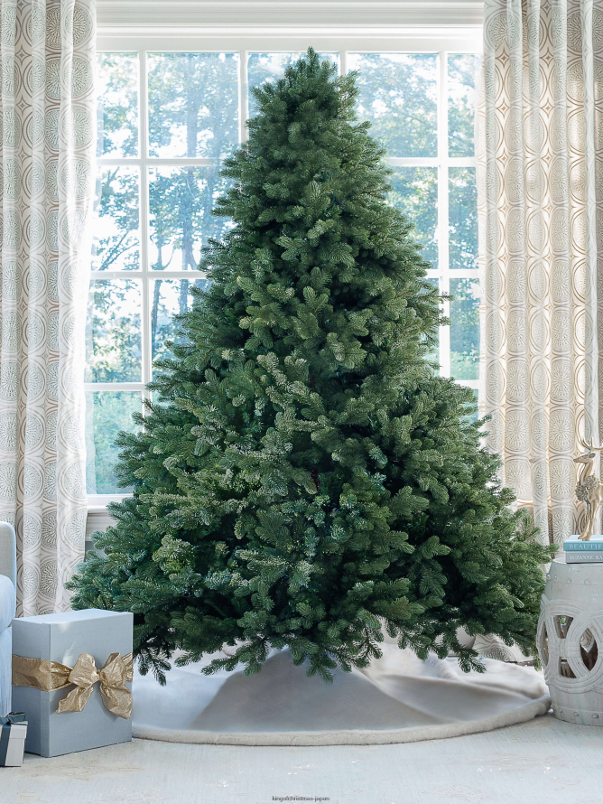 King of Christmas 7.5 フィートのヒノキトウヒ人工クリスマスツリー